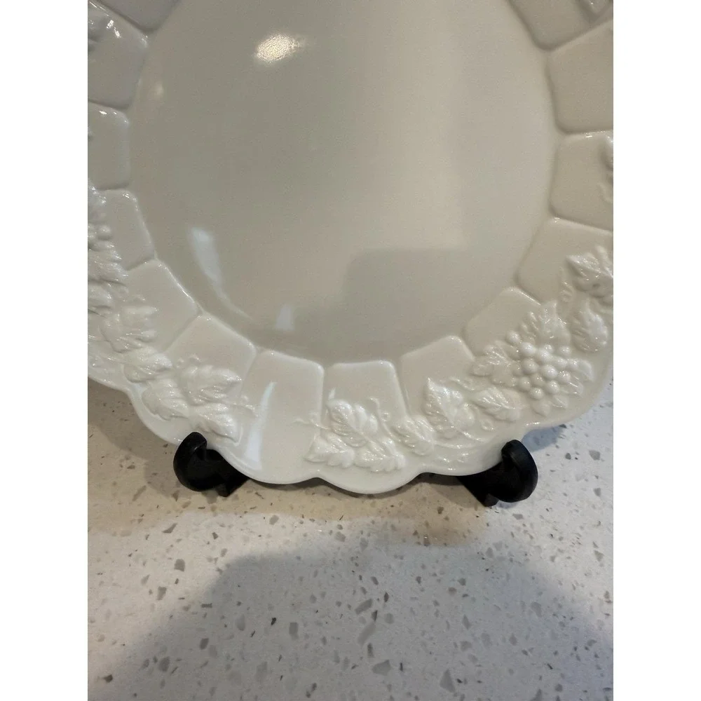 Westmoreland Paneled Grape Milk Glass 10 1/2